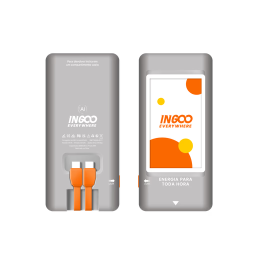 INGOO Power Bank E-ink frente e verso