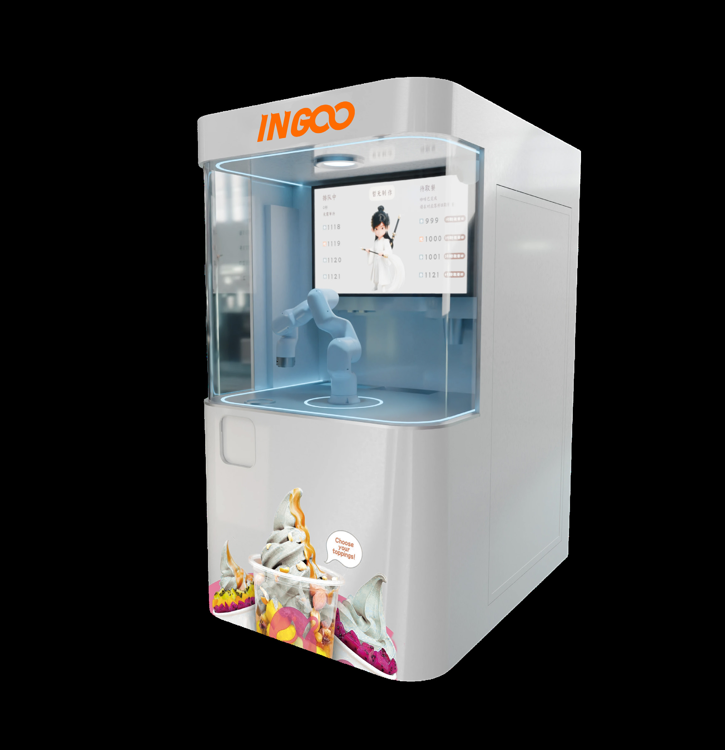 INGOO Robo de IA - Sorvete e Cafe